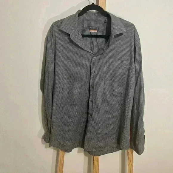 Van Heusen Men’s Button Down collared Dress Shirt Stain Shield Regular Fit Stret - Picture 1 of 6